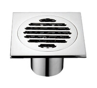 K81510-10 Трап 50 вертикальный GERHANS латунь 100*100 (хром)  сухой затвор