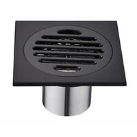 K81510B-10 Трап 50 вертикальный GERHANS латунь 100*100 (черный)  сухой затвор