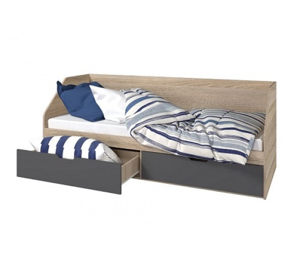 ФАСАД Кровать Анталия 800/2 ящ. (графит)