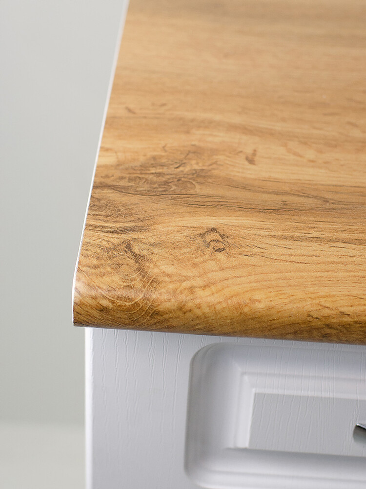 Рабочий стол 40 Ясень Белый (1 дверь + 1 ящик) фасад МДФ столешница цвет (Дуб Вотан) SANTREK HOME