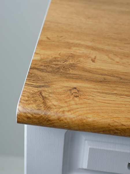 Рабочий стол 40 Ясень Белый (4 ящика) фасад МДФ столешница цвет (Дуб Вотан) SANTREK HOME