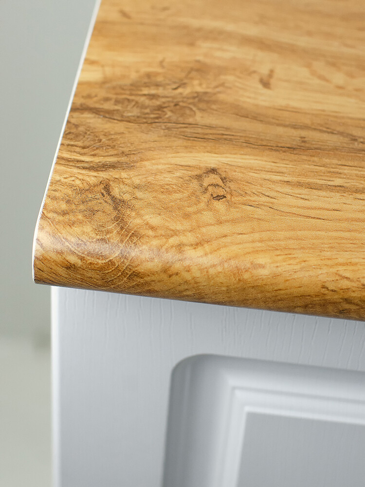 Рабочий стол 50 Ясень Белый (1 дверь) фасад МДФ столешница цвет (Дуб Вотан) SANTREK HOME