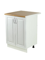 Рабочий стол 60 Ясень Белый (2 двери) фасад МДФ столешница цвет (Дуб Вотан) SANTREK HOME