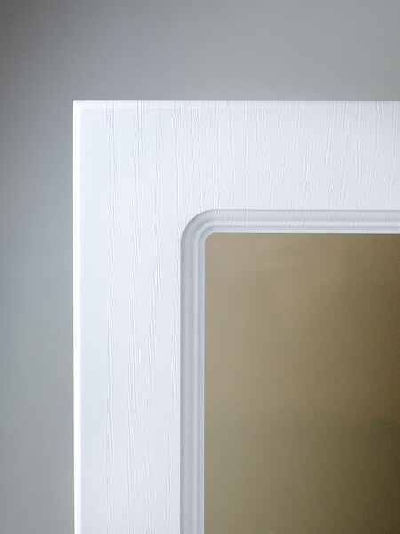 Шкаф для посуды 60 (со стеклом) Ясень Белый фасад МДФ SANTREK HOME