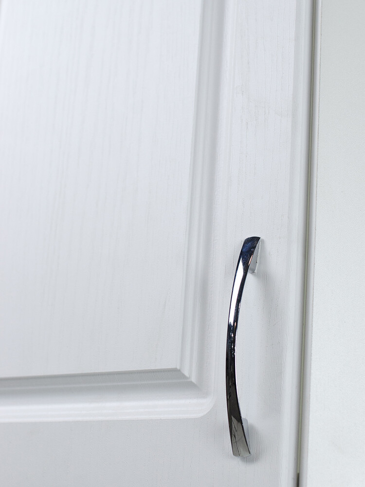 Шкаф для посуды угловой 55*55 Ясень Белый фасад МДФ SANTREK HOME