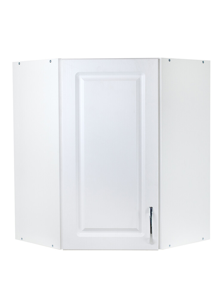 Шкаф для посуды угловой 55*55 Ясень Белый фасад МДФ SANTREK HOME