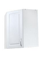 Шкаф для посуды угловой 55*55 Ясень Белый фасад МДФ SANTREK HOME