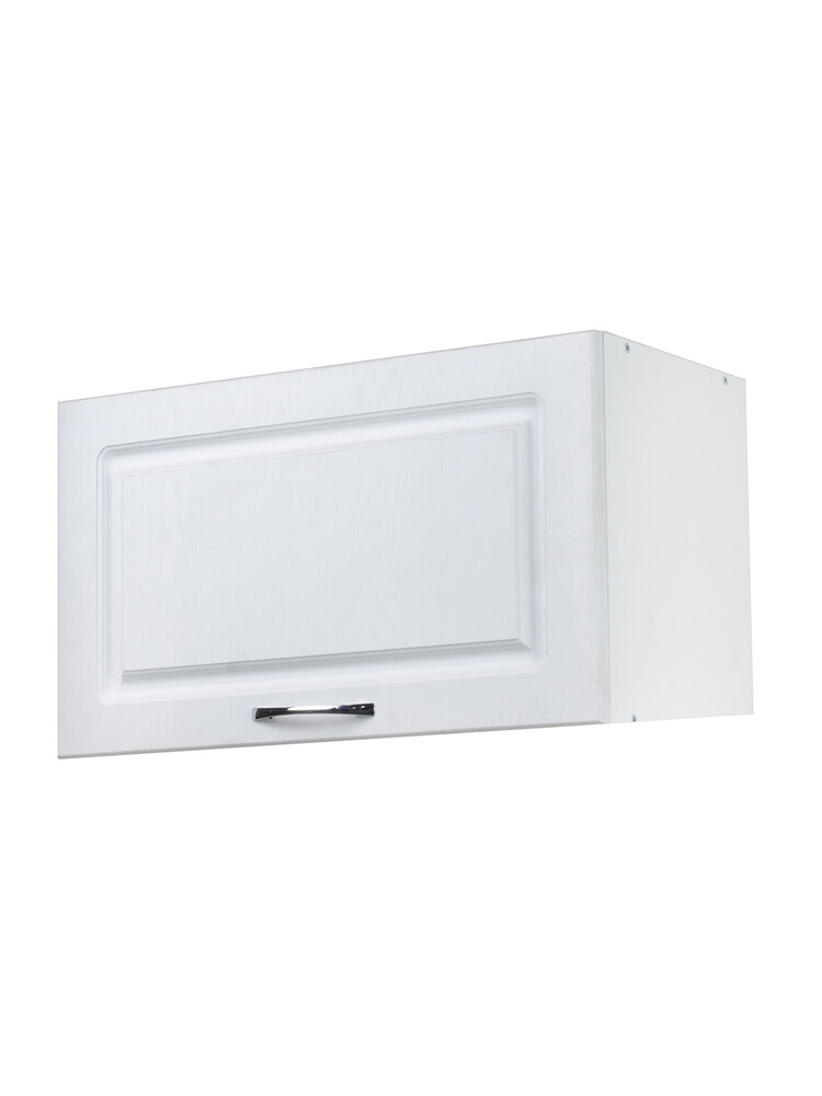 Шкаф горизонтальный над вытяжкой 50 Ясень Белый фасад МДФ SANTREK HOME