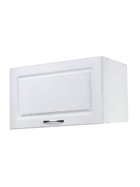 Шкаф горизонтальный над вытяжкой 60 Ясень Белый фасад МДФ SANTREK HOME