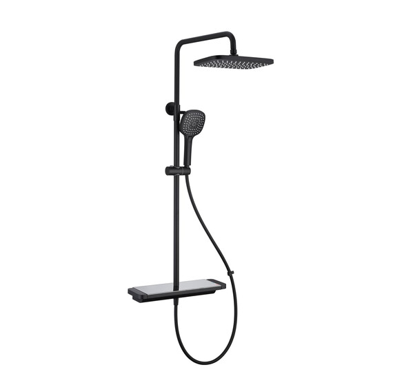 SK-H3145H Смеситель с душевой стойкой SAVOL шар.d 35  на гайке, чёрный