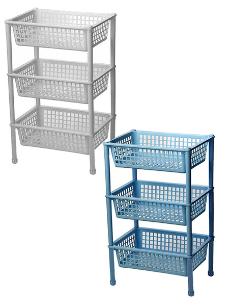 Полка овощная (3 секции) цвет микс 43,8х30,8х69,2 ("М-пластика") (М 2730)