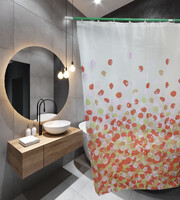 Штора д/ванн SANTREK HOME 180х180 PEVA 60617 с кольцами Лепесток (П177)