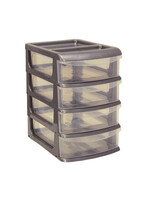 Бокс универс. средний (4 секции) цвет микс 25,5х17,5х27,2 ("М-пластика") (М 2766)