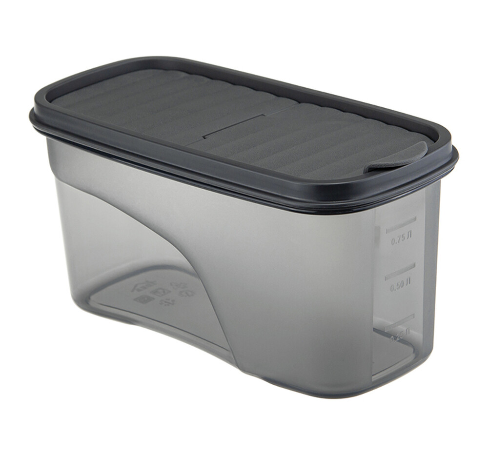 Емкость для сыпучих продуктов БЕСТ 1 л Графитовый ("М-пластика") (М 1254)