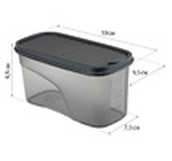 Емкость для сыпучих продуктов БЕСТ 1 л Графитовый ("М-пластика") (М 1254)