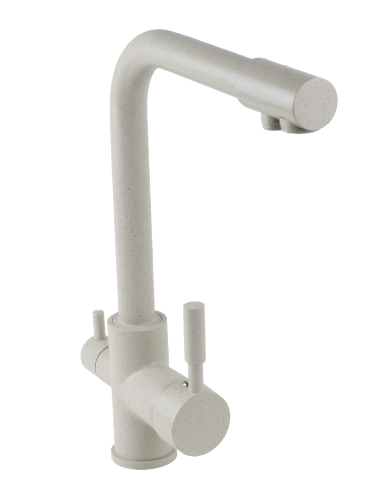 Смеситель Кухня SANTREK AQUA-1003 "PRESTIGE" (SAP-1003)  шар. d-35 с подключением фильтра питьевой воды, Бежевый