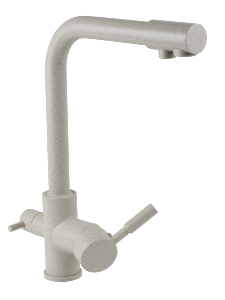 Смеситель Кухня SANTREK AQUA-1003 "PRESTIGE" (SAP-1003)  шар. d-35 с подключением фильтра питьевой воды, Бежевый