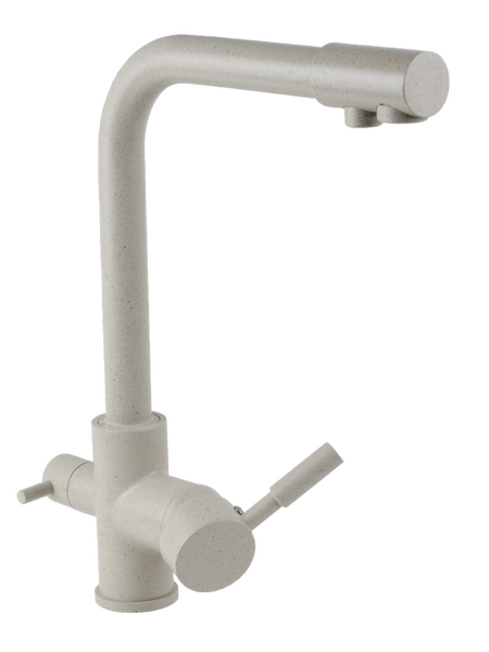 Смеситель Кухня SANTREK AQUA-1003 "PRESTIGE" (SAP-1003)  шар. d-35 с подключением фильтра питьевой воды, Бежевый