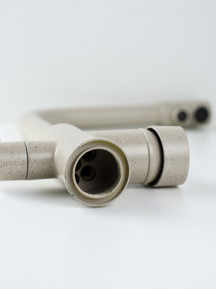 Смеситель Кухня SANTREK AQUA-1003 "PRESTIGE" (SAP-1003)  шар. d-35 с подключением фильтра питьевой воды, Бежевый