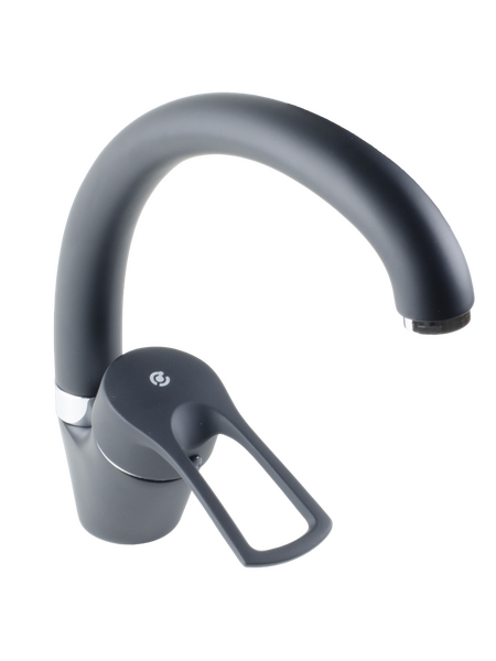 Смеситель Кухня SANTREK AQUA-1020 "PRESTIGE" (SAP-1020)  шар. d-40 Макси, Черный