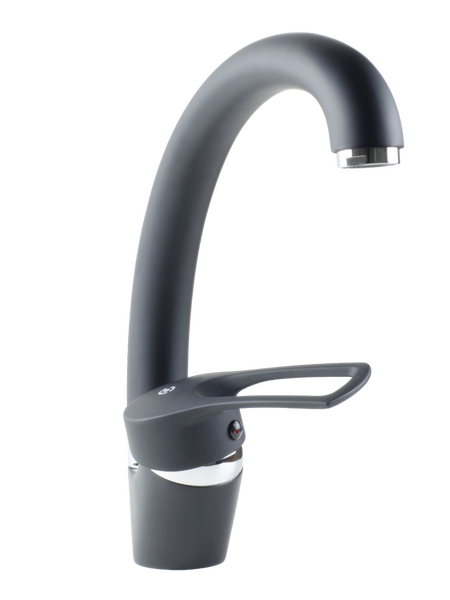 Смеситель Кухня SANTREK AQUA-1020 "PRESTIGE" (SAP-1020)  шар. d-40 Макси, Черный