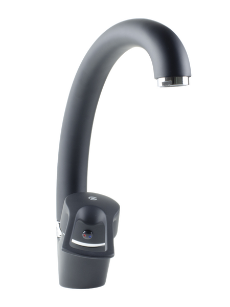 Смеситель Кухня SANTREK AQUA-1020 "PRESTIGE" (SAP-1020)  шар. d-40 Макси, Черный