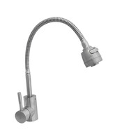 Смеситель Кухня SANTREK AQUA-920 "INOX"  шар. d-35 нерж, с гибким изливом