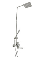 Душевая система SANTREK AQUA-990 INOX  шар. d-35 нерж, с верхним душем и смесителем