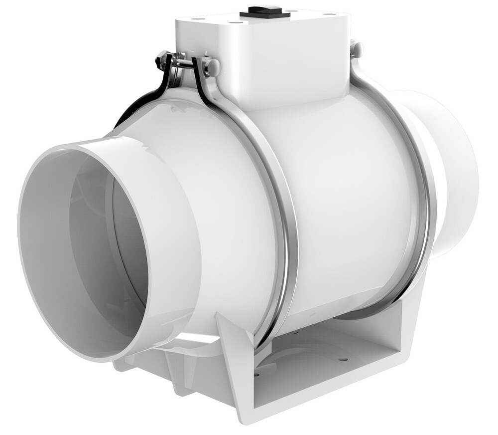 Вентилятор DOSPEL TURBO 100 (канальный, двухскор, расход воздуха 160 - 180 м3, подшип) (007-0405)