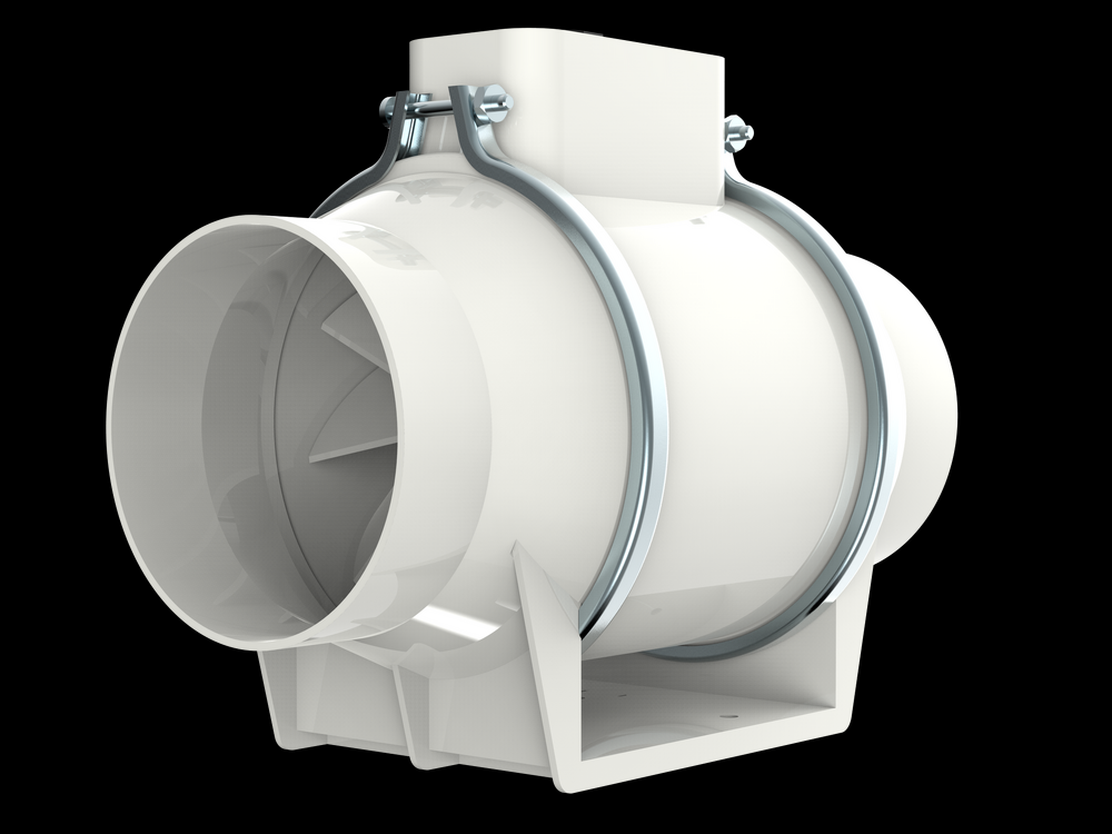 Вентилятор DOSPEL TURBO 100 (канальный, двухскор, расход воздуха 160 - 180 м3, подшип) (007-0405)