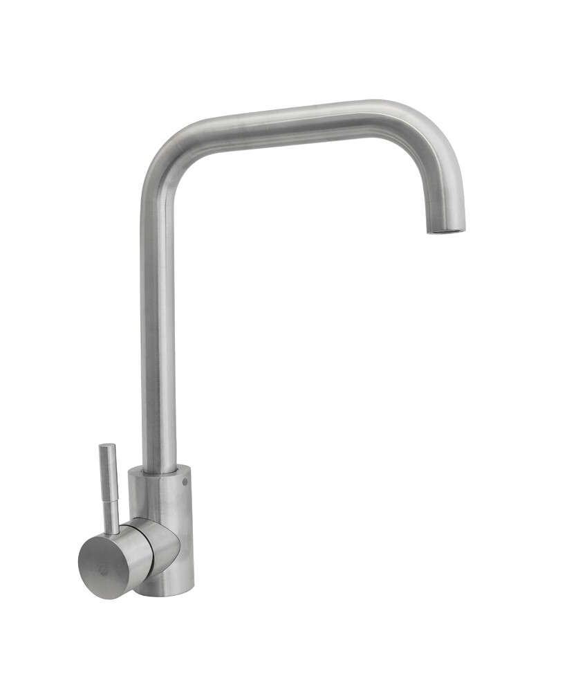 Смеситель Кухня SANTREK AQUA-950 "INOX"  шар. d-35 нерж,Г-образный излив