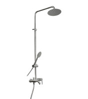 Душевая система SANTREK AQUA-991 INOX  шар. d-35 нерж, с верхним душем и смесителем