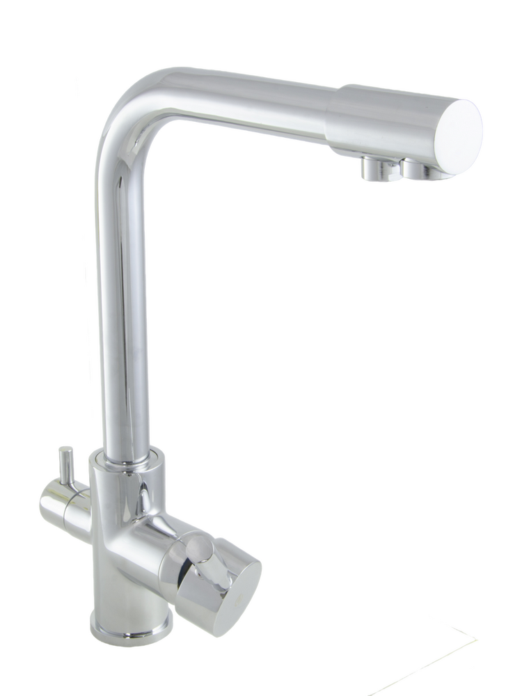 Смеситель Кухня SANTREK AQUA-1035 "PRESTIGE" (SAP-1035)  шар. d-35 с подключением фильтра питьевой воды (хром)