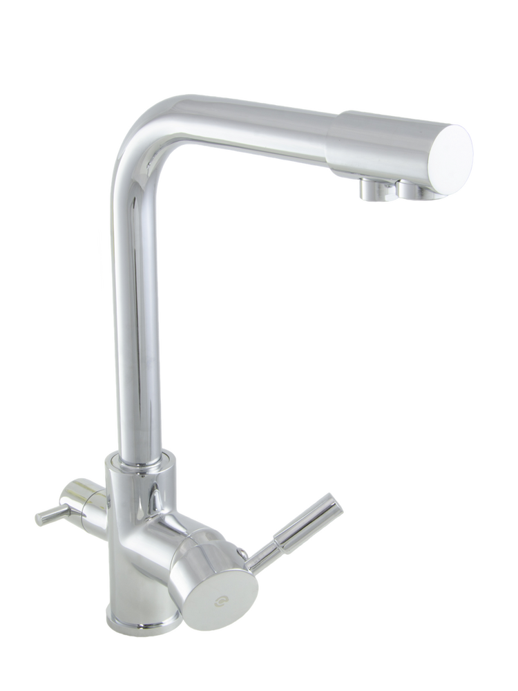 Смеситель Кухня SANTREK AQUA-1035 "PRESTIGE" (SAP-1035)  шар. d-35 с подключением фильтра питьевой воды (хром)