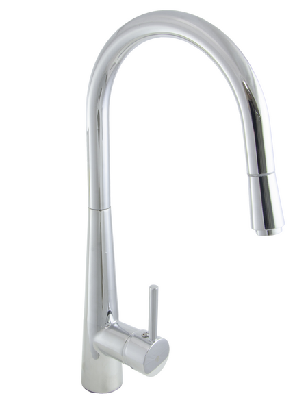 Смеситель Кухня SANTREK AQUA-1040 "PRESTIGE" (SAP-1040)  шар. d-35 с выдвижным изливом (хром)