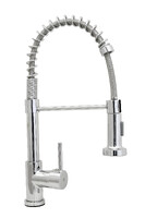 Смеситель Кухня SANTREK AQUA-845 "INOX" (SAP-845) шар d-35 нерж. с гибким изливом (хром)