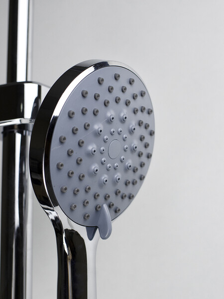 Душевая система SANTREK AQUA-1200 "PRESTIGE" (SAP-1200)  шар. d-35 с верхним душем и смесителем (хром)