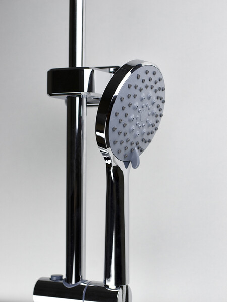 Душевая система SANTREK AQUA-1200 "PRESTIGE" (SAP-1200)  шар. d-35 с верхним душем и смесителем (хром)