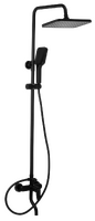 Душевая система SANTREK AQUA-1210 "PRESTIGE" (SAP-1210)  шар. d-35 с верхним душем и смесителем (черный)