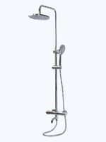 Душевая система SANTREK AQUA-1220 "PRESTIGE" (SAP-1220)  термостатическая, с верхним душем и смесителем (хром) переключение на душ поворотом излива