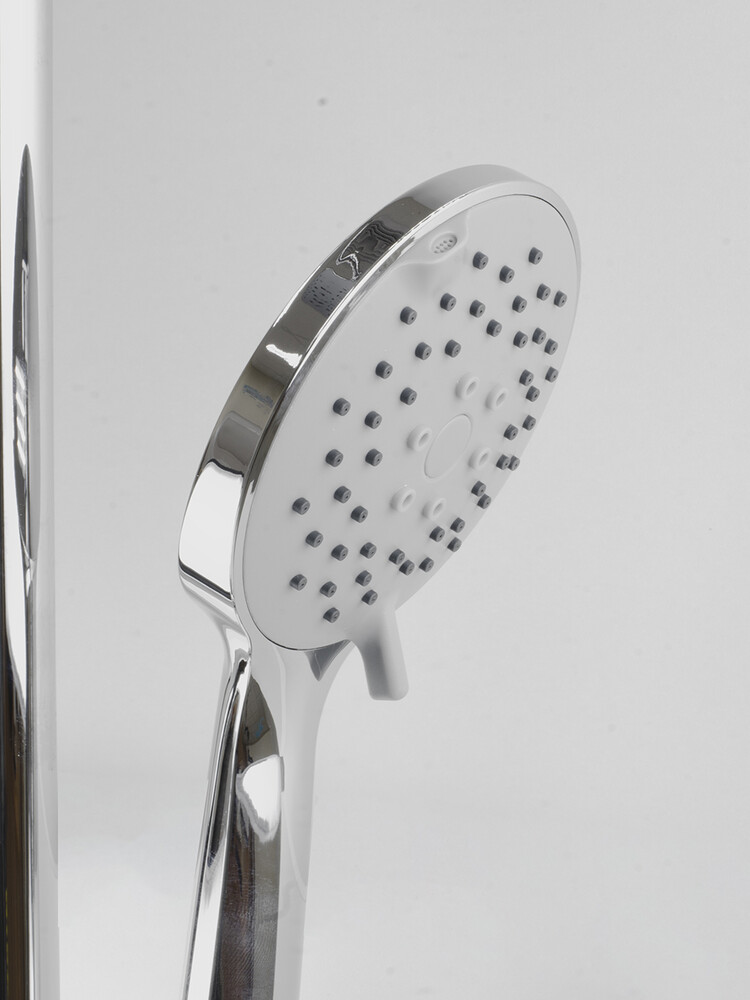 Душевая система SANTREK AQUA-1225 "PRESTIGE" (SAP-1225)  шар. d-35 с верхним душем и смесителем (хром)