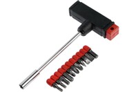 Отвертка с набором бит ЛОМ, Т-образный держатель, 11 предметов 1720441