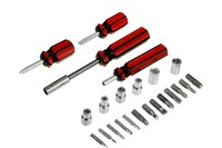 Отвертки с набором бит и головок ЛОМ, пластиковые рукоятки, 23 предмета 2276010