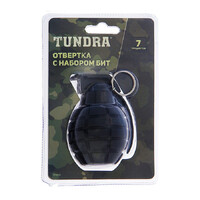 Отвертка с набором бит ТУНДРА "граната", 7 предметов 749293