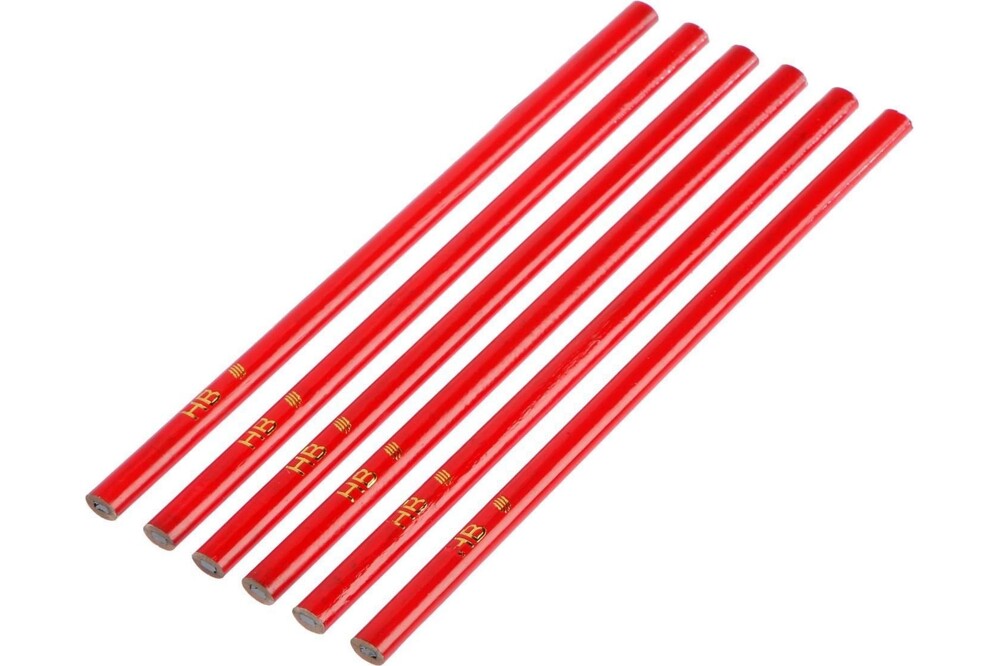 Карандаши строительные ТУНДРА, 250 мм, 6 шт. 2820163