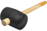 Киянка ТУНДРА, деревянная рукоятка, черная резина, 90 мм, 1100 г