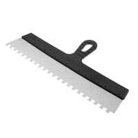 Шпатель зубчатый ЛОМ, 450 мм, зуб 10 мм, нержавеющая сталь 5386226 РАСПРОДАЖА