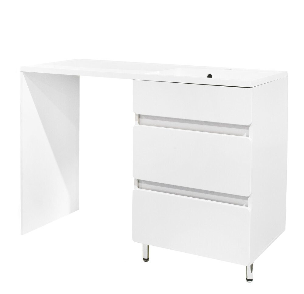 Подстолье под стиральную машину SANTREK HOME "Бари-120" (Белый глянец) 2 ящика под умывальник "Magenta-120" 1200х870х497