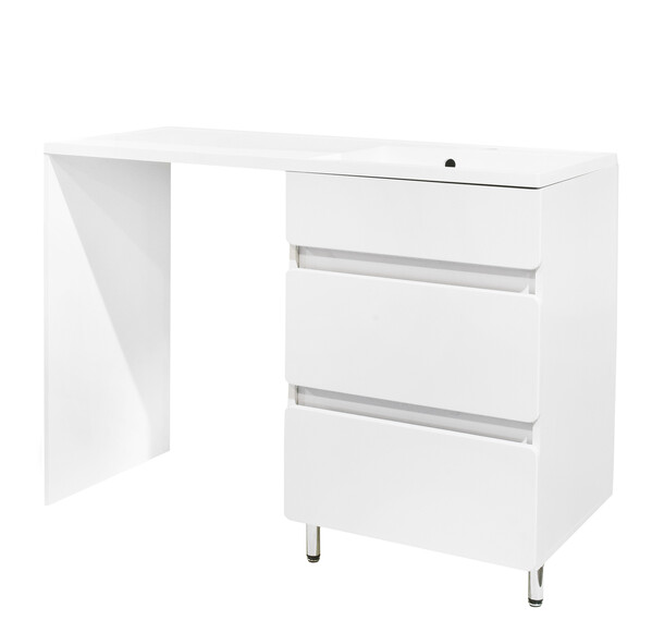 Подстолье под стиральную машину SANTREK HOME "Бари-120" (Белый глянец) 2 ящика под умывальник "Magenta-120" 1200х870х497