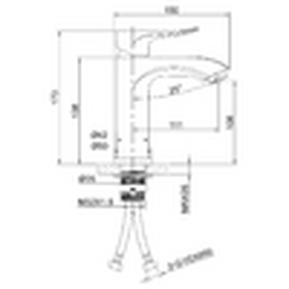 F610601 Смеситель д/умыв. Paola Hi-tech нерж.сталь, однорычажный, САТИН, литой излив MLN ***